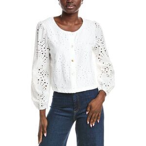 Anna Kay Womens Sonela Blouse, White